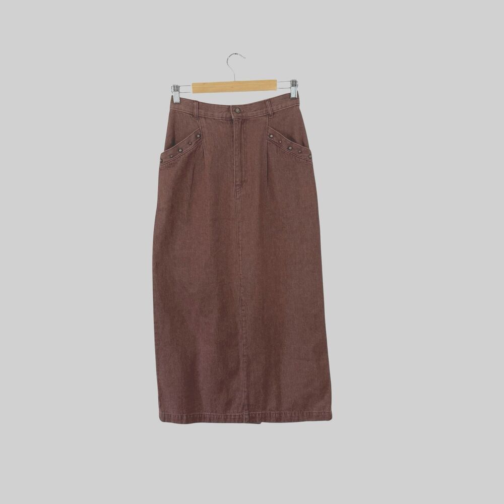 Vintage Willowbend 8 Midi Maxi Skirt Western Southwestern USA Made Cotton Womens
